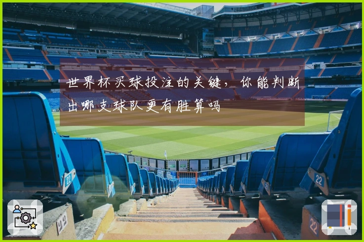 世界杯买球投注的关键，你能判断出哪支球队更有胜算吗